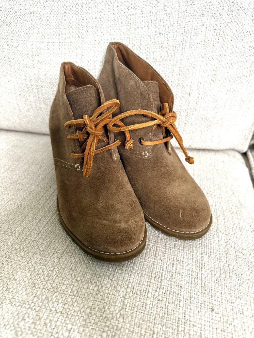 Sperry Top‎ Spider Stella Prow Brown Suede Wedge Boots